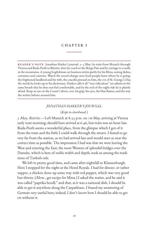 Chapter I, with its reader’s note