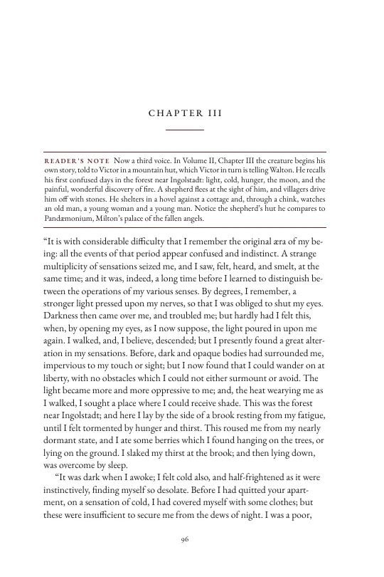 Volume II, Chapter III, with its reader’s note