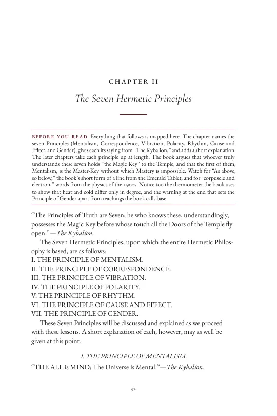 Chapter II, with Before you read