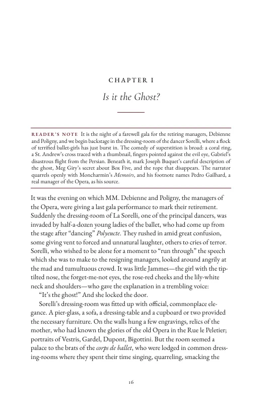 Chapter I, with its reader’s note