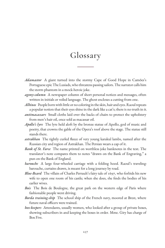 The glossary