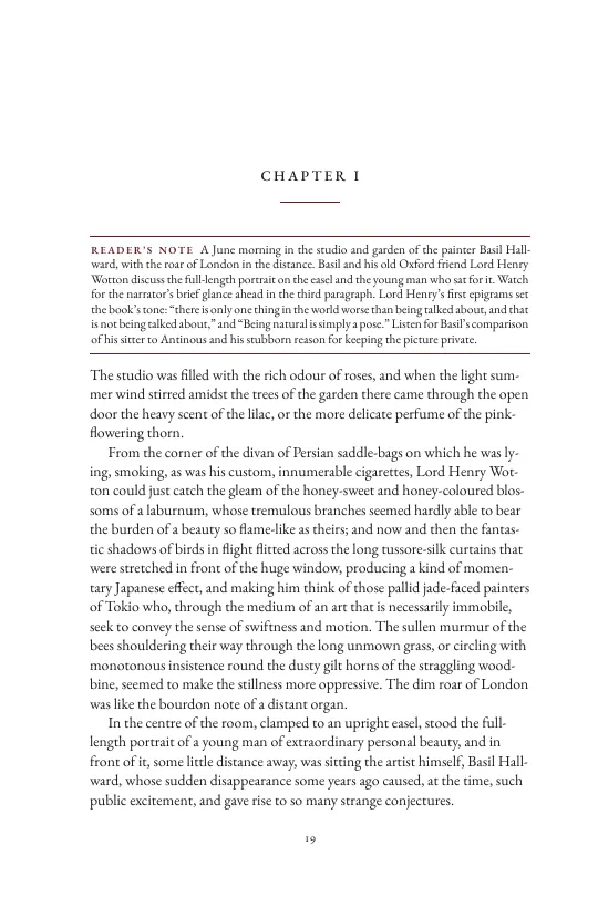 Chapter I, with its reader’s note