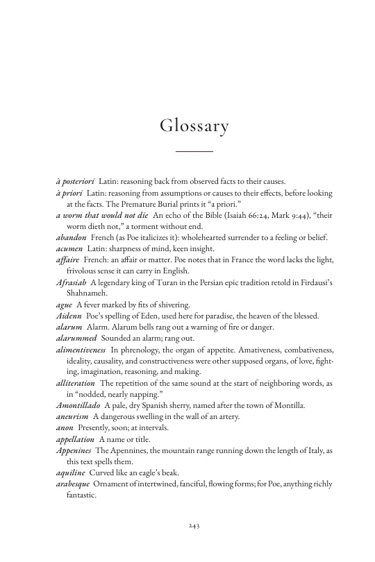 The glossary