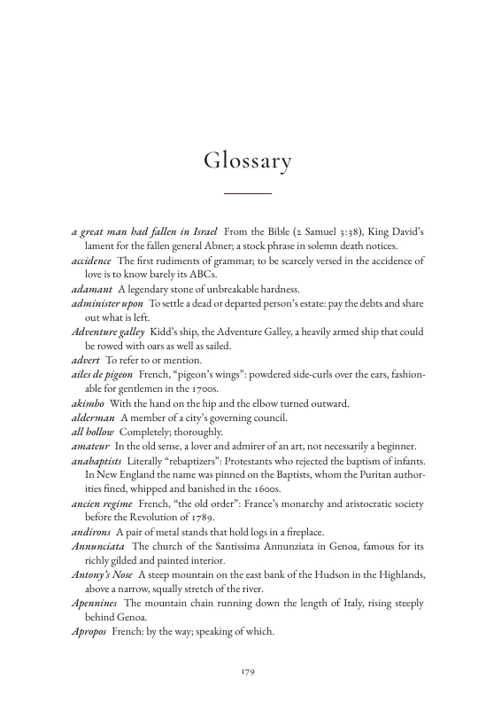 The glossary